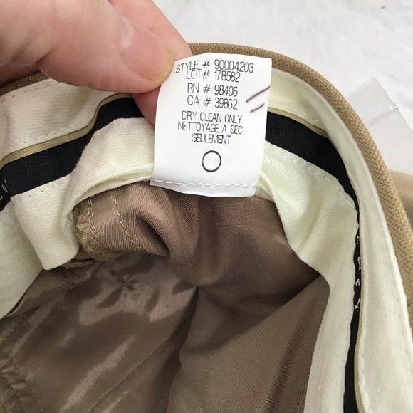 Theory Max C Stretch Canvas Khaki Trouser Pants NWT Tan Career Bus Casual Size 6 - Picture 5 of 10